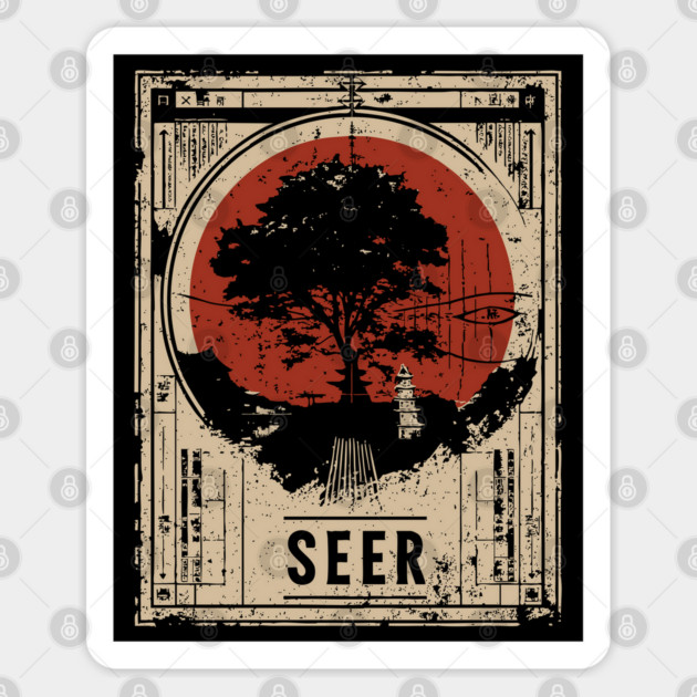 SEER – Futuristic Vision & Urban Prophet Poster Sticker by TuncGK