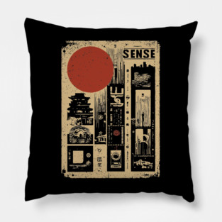 SENSE – Minimalist Emotion & Awareness Poster Pillow