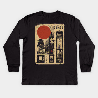 SENSE – Minimalist Emotion & Awareness Poster Kids Long Sleeve T-Shirt