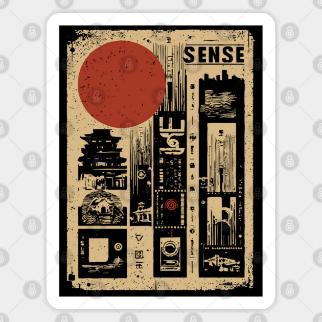 SENSE – Minimalist Emotion & Awareness Poster Sticker by TuncGK
