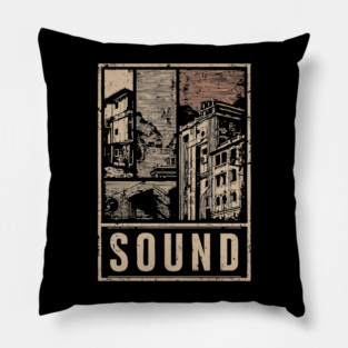 SOUND – Urban Silence & Resonance Poster Pillow