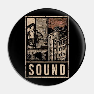 SOUND – Urban Silence & Resonance Poster Pin