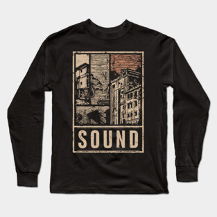 SOUND – Urban Silence & Resonance Poster Long Sleeve T-Shirt