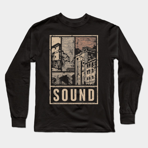 SOUND – Urban Silence & Resonance Poster Long Sleeve T-Shirt by TuncGK