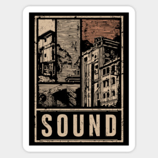 SOUND – Urban Silence & Resonance Poster Sticker