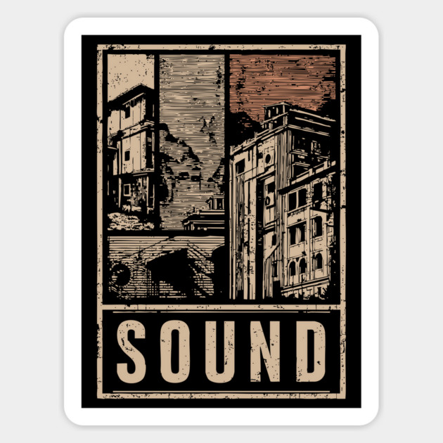 SOUND – Urban Silence & Resonance Poster Magnet by TuncGK