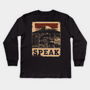 SPEAK – Typography and Identity Concept Poster Kids Long Sleeve T-Shirt