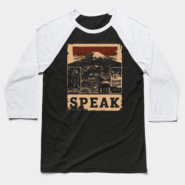 SPEAK – Typography and Identity Concept Poster Baseball T-Shirt by TuncGK