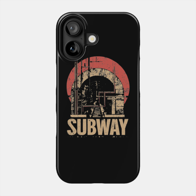 SUBWAY – Urban Transit Solitude Poster Phone Case by TuncGK