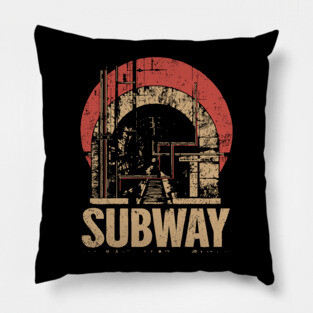 SUBWAY – Urban Transit Solitude Poster Pillow