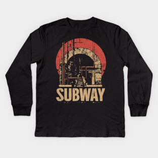 SUBWAY – Urban Transit Solitude Poster Kids Long Sleeve T-Shirt