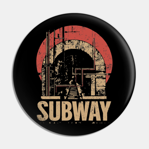 SUBWAY – Urban Transit Solitude Poster Pin by TuncGK