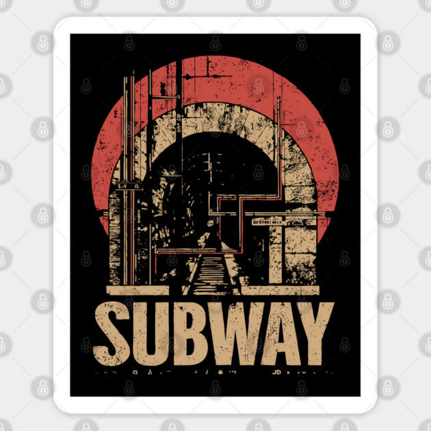 SUBWAY – Urban Transit Solitude Poster Sticker by TuncGK