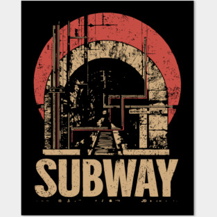 SUBWAY – Urban Transit Solitude Poster Posters and Art