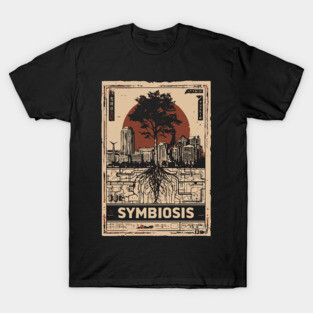 SYMBIOSIS – Futuristic Duality & Connection Poster T-Shirt