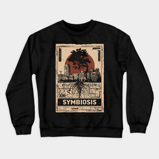 SYMBIOSIS – Futuristic Duality & Connection Poster Crewneck Sweatshirt