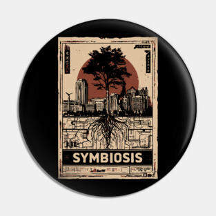 SYMBIOSIS – Futuristic Duality & Connection Poster Pin