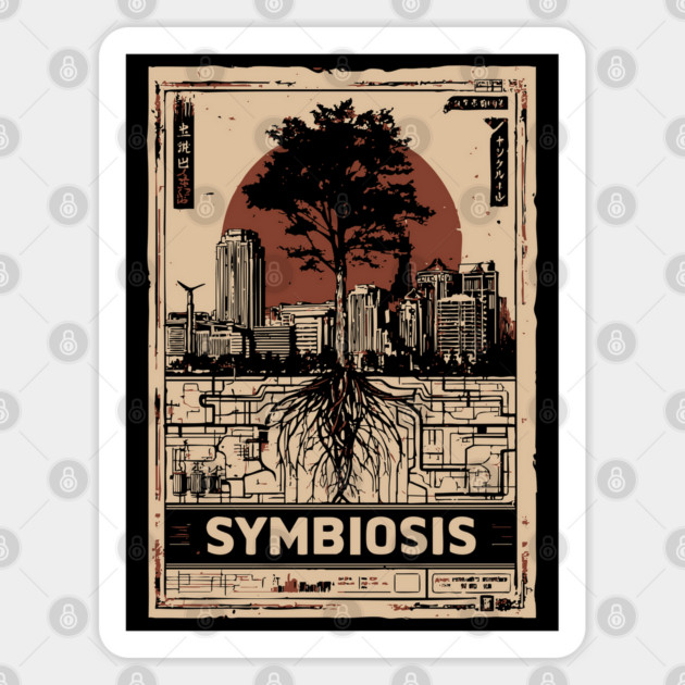 SYMBIOSIS – Futuristic Duality & Connection Poster Sticker by TuncGK