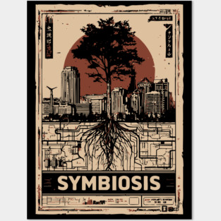 SYMBIOSIS – Futuristic Duality & Connection Poster Posters and Art