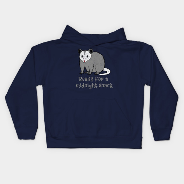 Midnight Snack Possum – Chaos Critter Kids Hoodie by DonWillisJrArt
