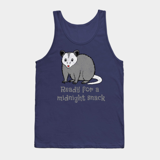Midnight Snack Possum – Chaos Critter Tank Top by DonWillisJrArt