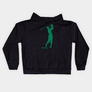 Swing King Classic Golfer Silhouette Kids Hoodie