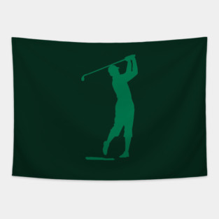 Swing King Classic Golfer Silhouette Tapestry