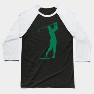 Swing King Classic Golfer Silhouette Baseball T-Shirt