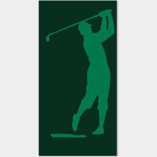 Swing King Classic Golfer Silhouette Posters and Art