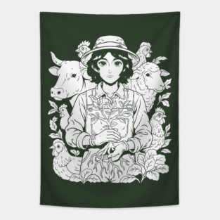 farm girl Tapestry