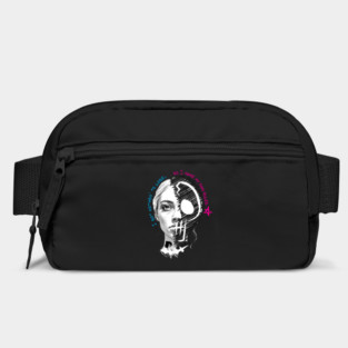 Soft Goth Doodle Skull Face Bag