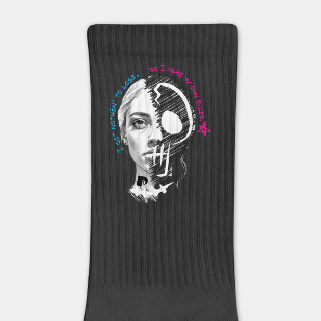 Soft Goth Doodle Skull Face by Jiyoun's Store 2