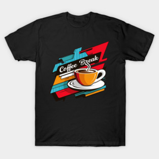 Vibrant Coffee Break Graphic T-Shirt