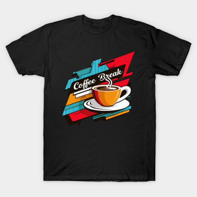 Vibrant Coffee Break Graphic T-Shirt by SR8891