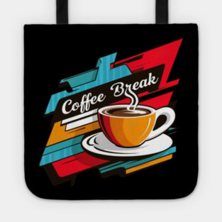 Vibrant Coffee Break Graphic Tote