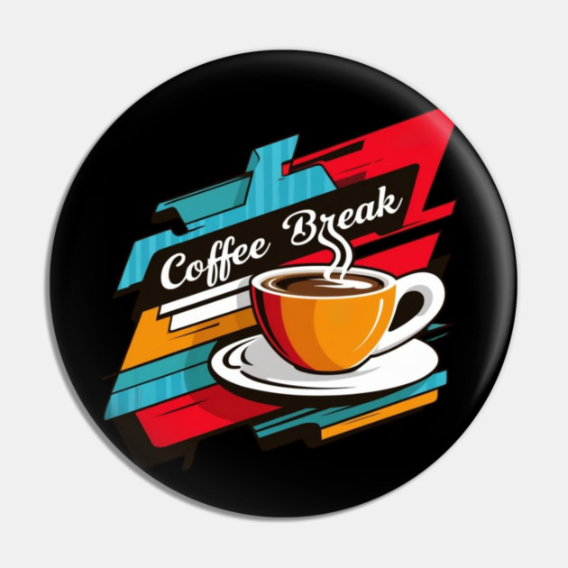 Vibrant Coffee Break Graphic Pin by SR8891