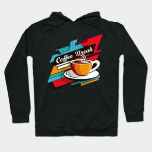 Vibrant Coffee Break Graphic Hoodie