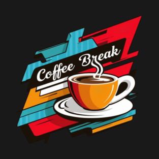 Vibrant Coffee Break Graphic T-Shirt