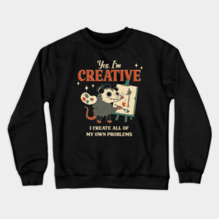 Creative Possum Crewneck Sweatshirt