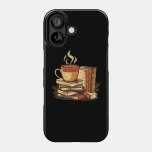 vintage Still Life Coffee and Books Phone Case