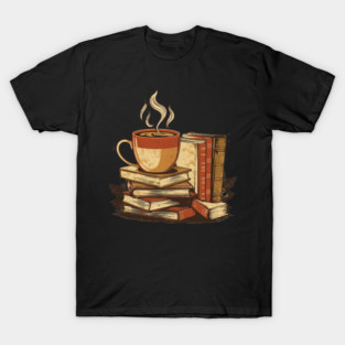 vintage Still Life Coffee and Books T-Shirt