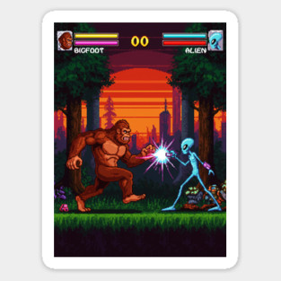 Bigfoot and Alien, Arcade video game #2 Sticker