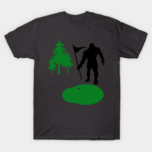 Sasquatch on the Green – Bigfoot’s Secret Swing T-Shirt