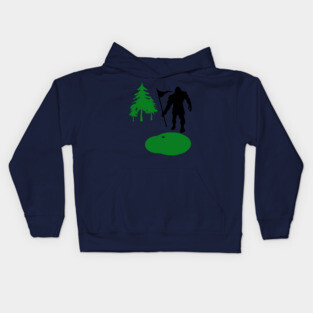 Sasquatch on the Green – Bigfoot’s Secret Swing Kids Hoodie