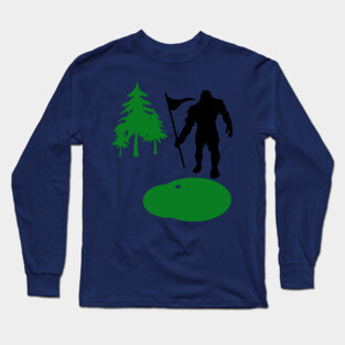 Sasquatch on the Green – Bigfoot’s Secret Swing Long Sleeve T-Shirt