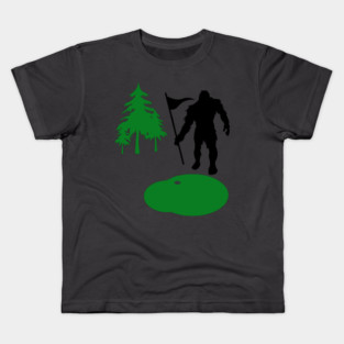 Sasquatch on the Green – Bigfoot’s Secret Swing Kids T-Shirt