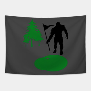 Sasquatch on the Green – Bigfoot’s Secret Swing Tapestry