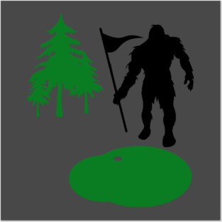 Sasquatch on the Green – Bigfoot’s Secret Swing Posters and Art