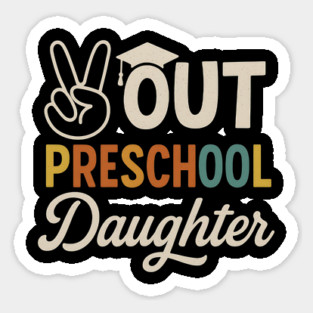 Peace Out Preschool – Funny Last Day of School Pre-K Graduation Design Magnet