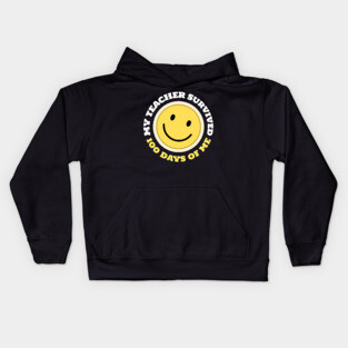 My Teacher Survived 100 Days Of Me Kids Hoodie